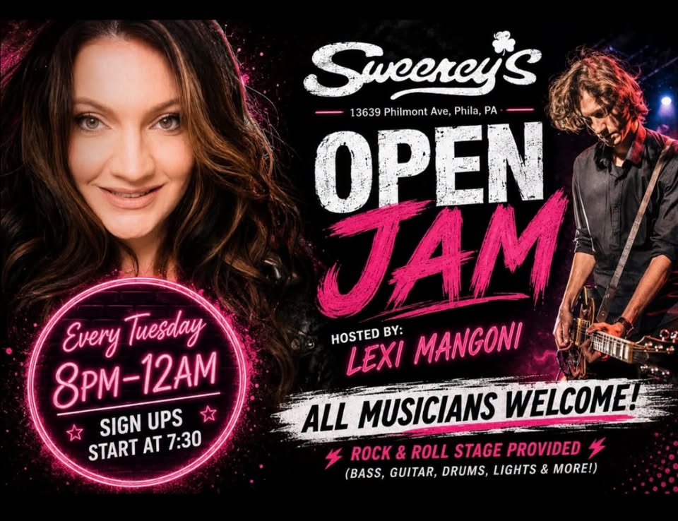 OPEN JAM with Lexi on Tuesdays at Sweeney’s! 🎤✨